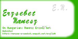 erzsebet manesz business card